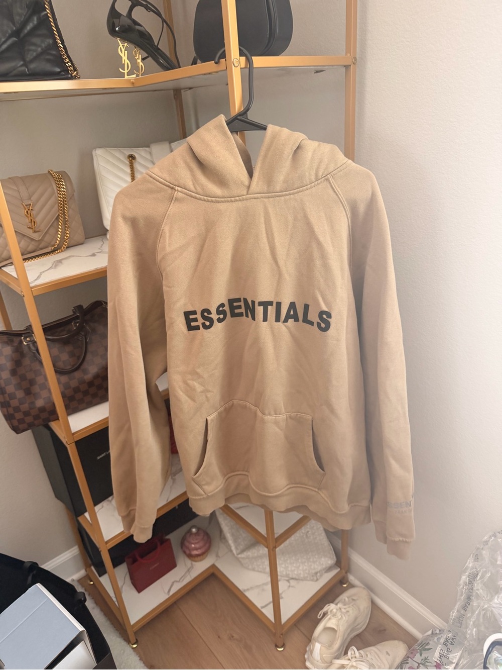Fear of God Essentials Crewneck Hoodie - Tan